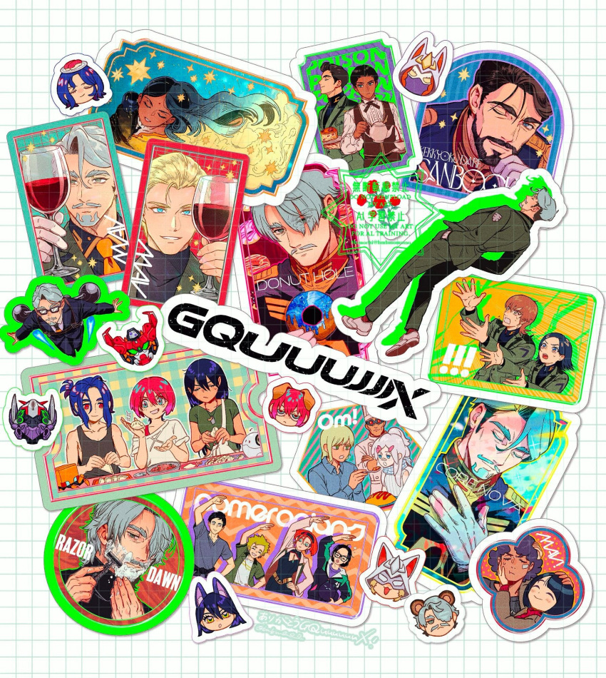 !, !!, :o, ^_^, alcohol, amate_yuzuriha, animal_ears, annqi