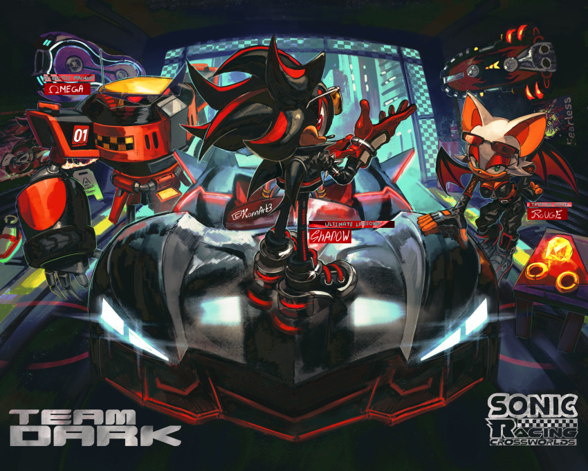 absurdres, black_fur, black_jacket, black_pants, car, e-123_omega, eyewear_on_head, from_behind