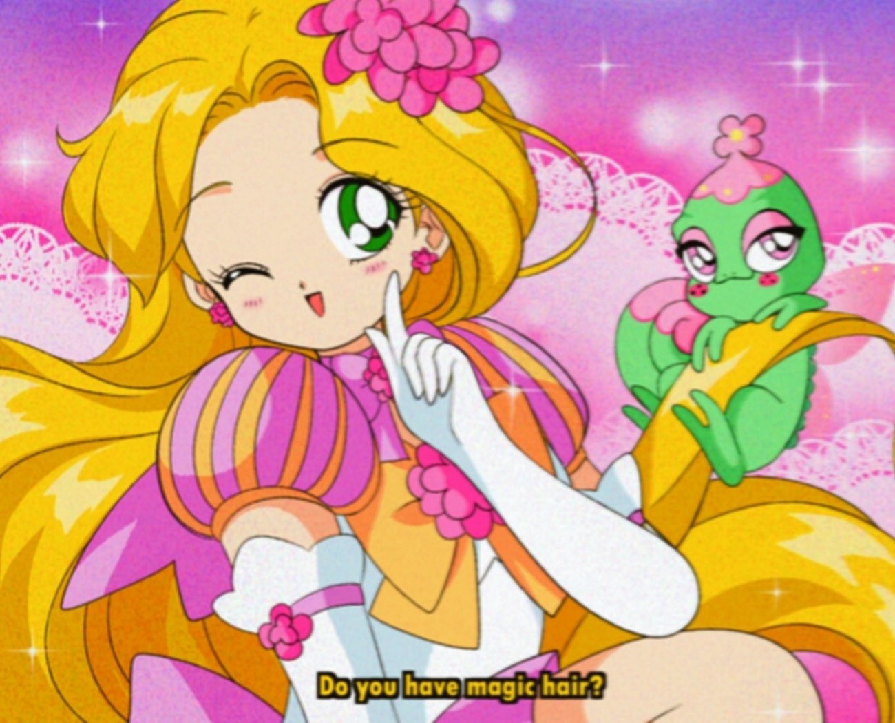 1990s_(style), 1girl, absurdly_long_hair, adapted_costume, animification, back_bow, bad_id, bad_twitter_id