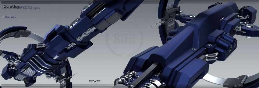 3d, absurdres, carrier, close-up, combat_ship_(eve_online), commentary, company_logo, company_name