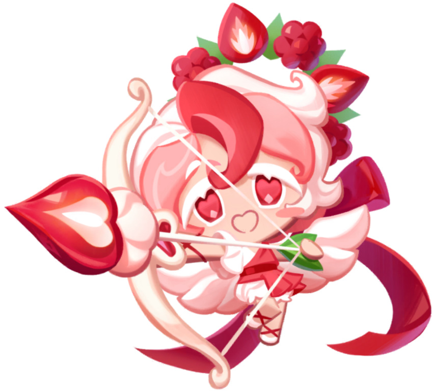 1boy, androgynous, angel, angel_wings, arrow_(projectile), bow_(weapon), colored_eyelashes, cookie_run