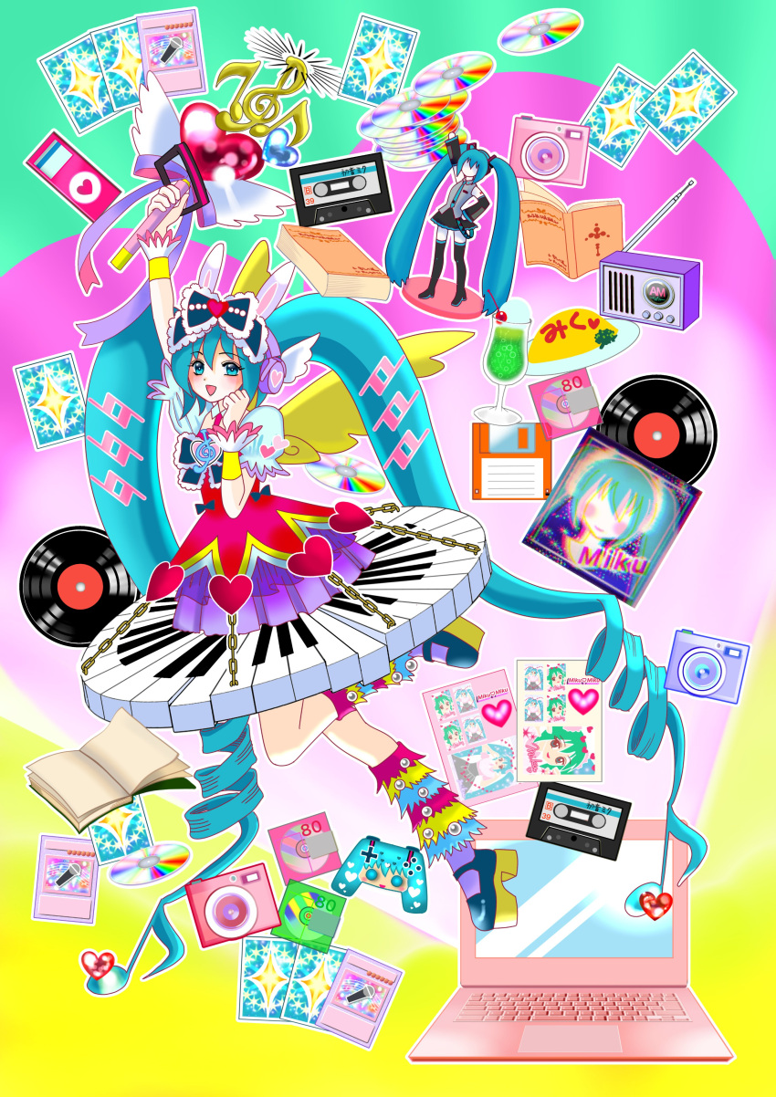 1girl, absurdly_detailed_composition, absurdres, aqua_eyes, aqua_hair, black_shoes, book, bow