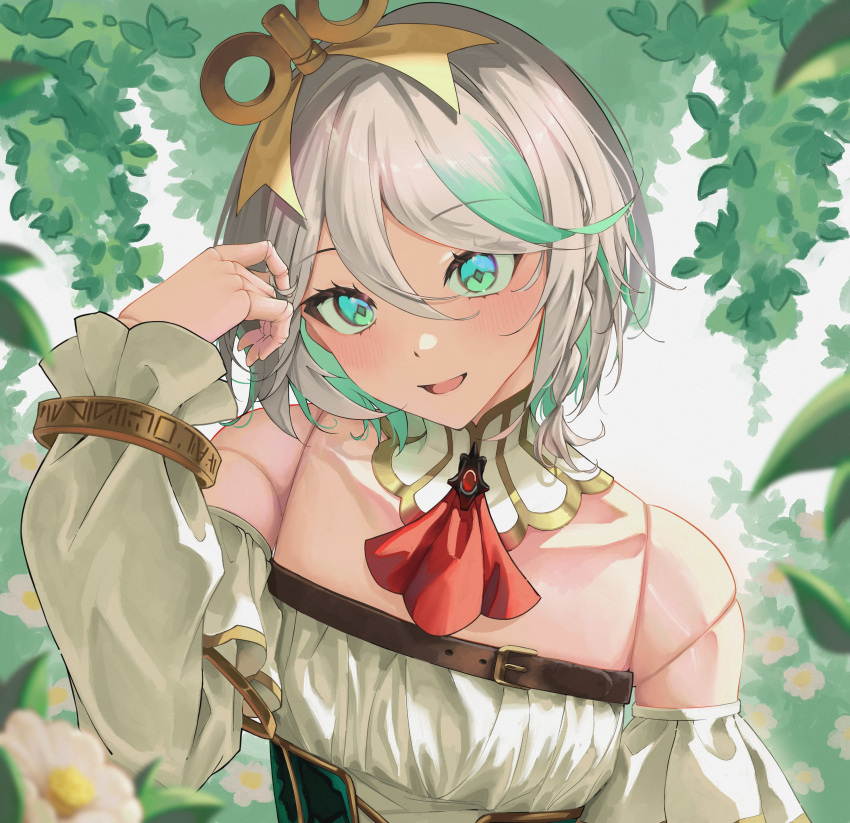1girl, absurdres, cecilia_immergreen, cecilia_immergreen_(1st_costume), colored_inner_hair, detached_collar, detached_sleeves, doll_joints