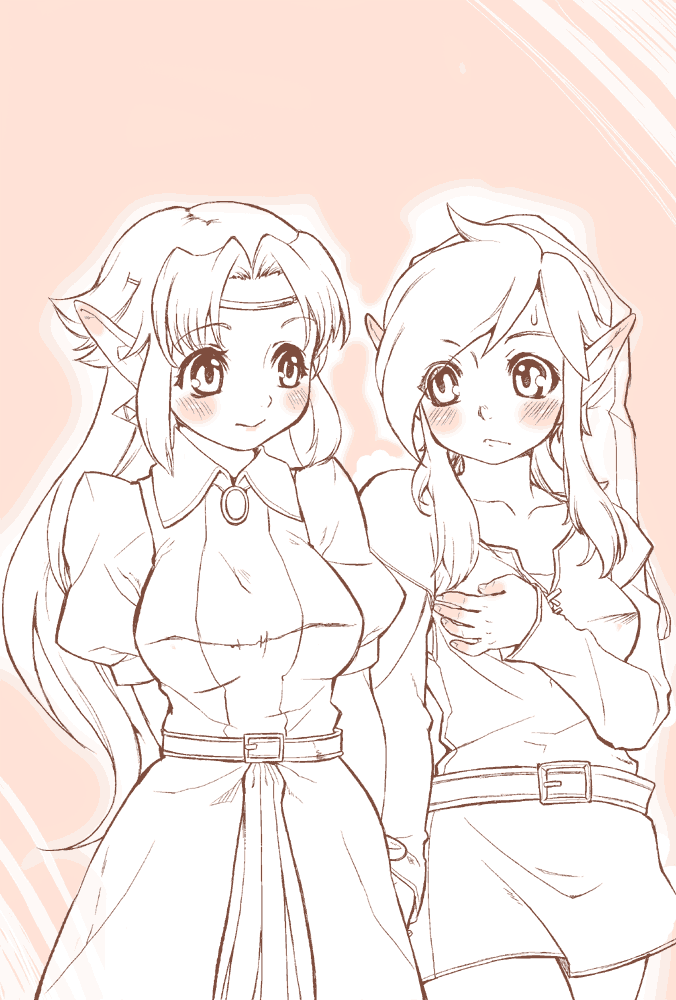 a_link_to_the_past, circlet, earrings, genderswap, hat, jewelry, link, long_hair
