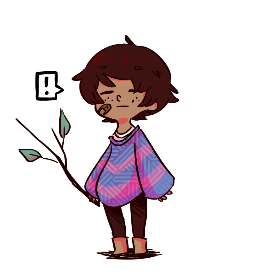 2016, 2d, 2others, alpha_transparency, ambiguous_gender, ankle_boots, blue_shirt, blue_shorts, boots, brown_boots, brown_hair, brown_shorts, chara_(undertale), digital_media, duo, frisk_(undertale), horizontal-striped_clothes, horizontal-striped_shirt, human, human_only, multiple_others, other_focus, pink_stripes, short_hair, shorts, simple_background, spooksmoose, striped_clothes, striped_shirt, thumbnail_surprise, undertale, utdr_(toby_fox)