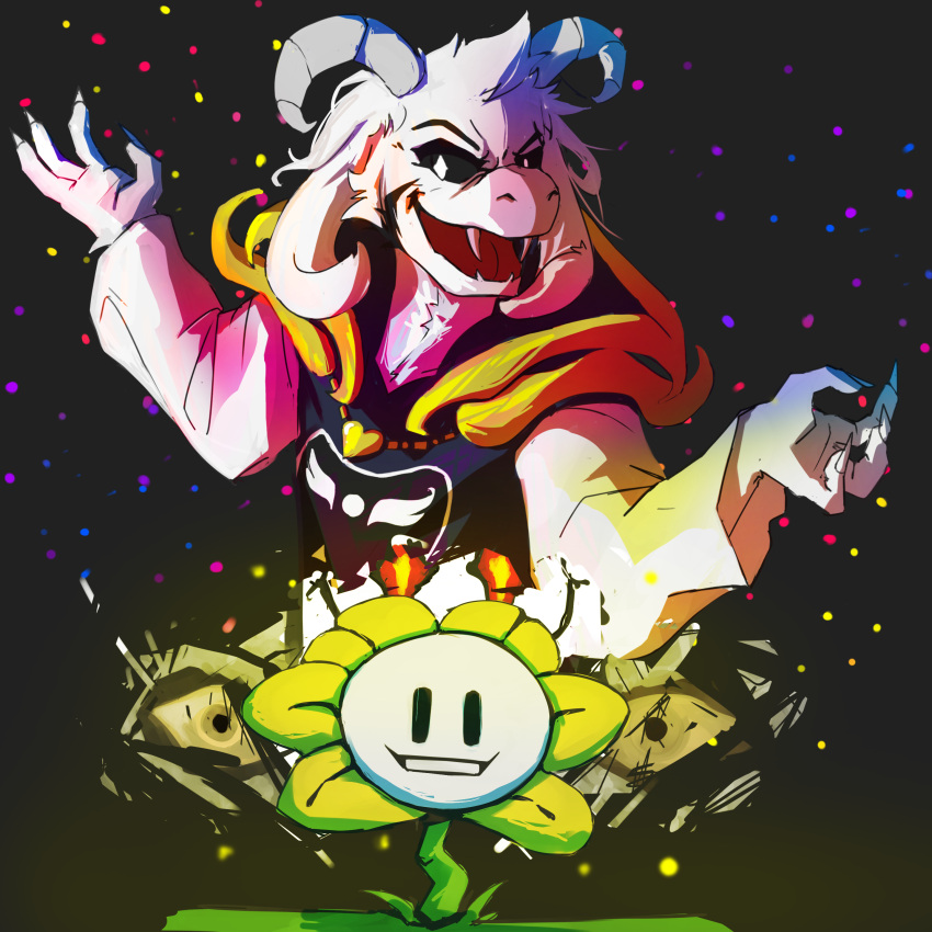 2024, 2d, alternate_form, animal_ears, anthro, asriel_dreemurr, asriel_dreemurr_(god_of_hyperdeath), black_sclera