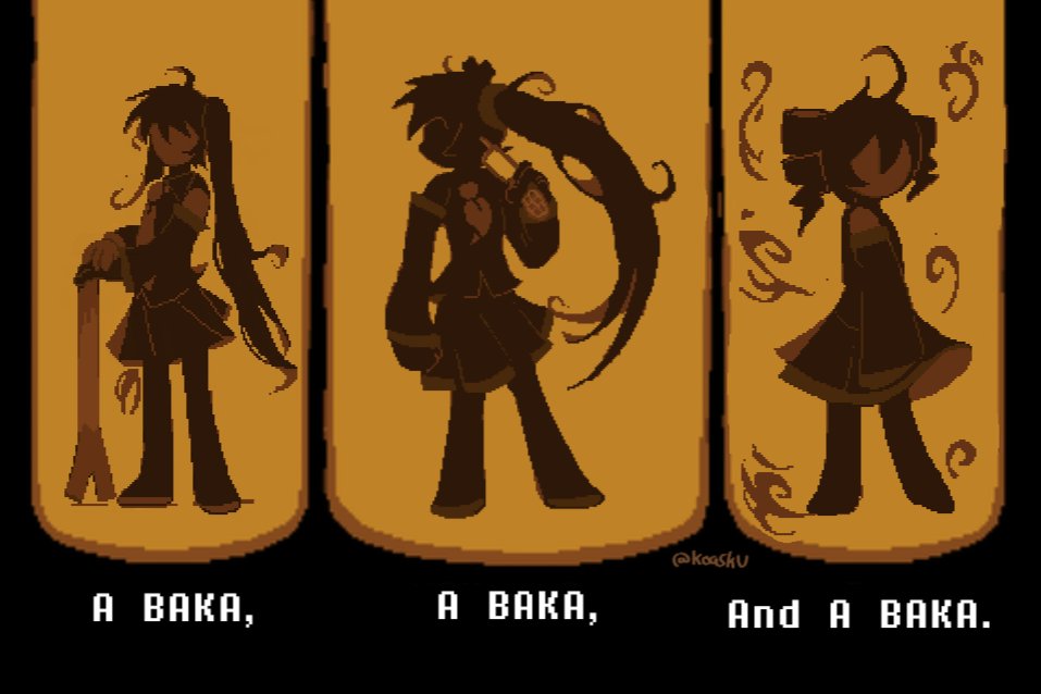 3girls, ahoge, akita_neru, boots, cellphone, collared_shirt, deltarune, detached_sleeves