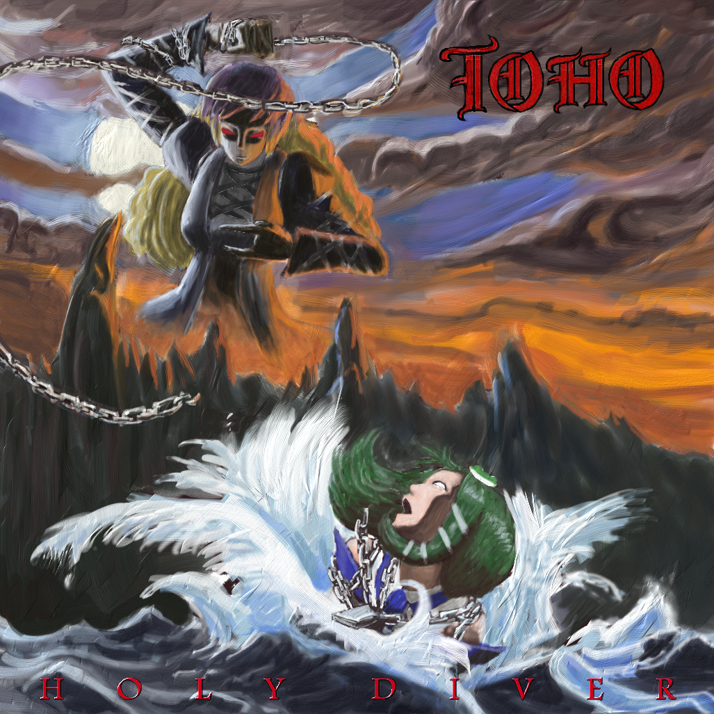\n/, blonde_hair, chain, chains, cover, dio_(band), frog, green_hair
