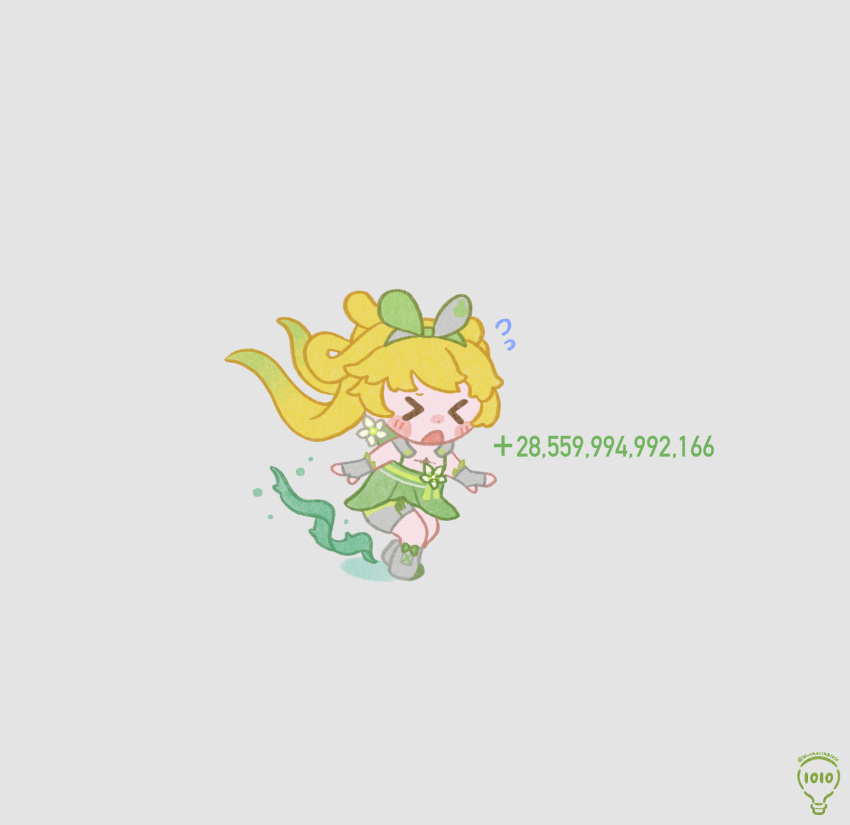 >_<, 1010_(wuthering1100), 1girl, artist_name, blonde_hair, chibi, chibi_only, commentary_request