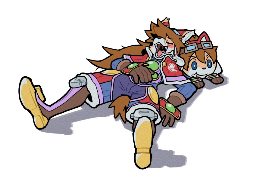 1boy, alm_lobo, animal_ears, blush, bone_in_mouth, closed_mouth, dog_boy, dog_ears