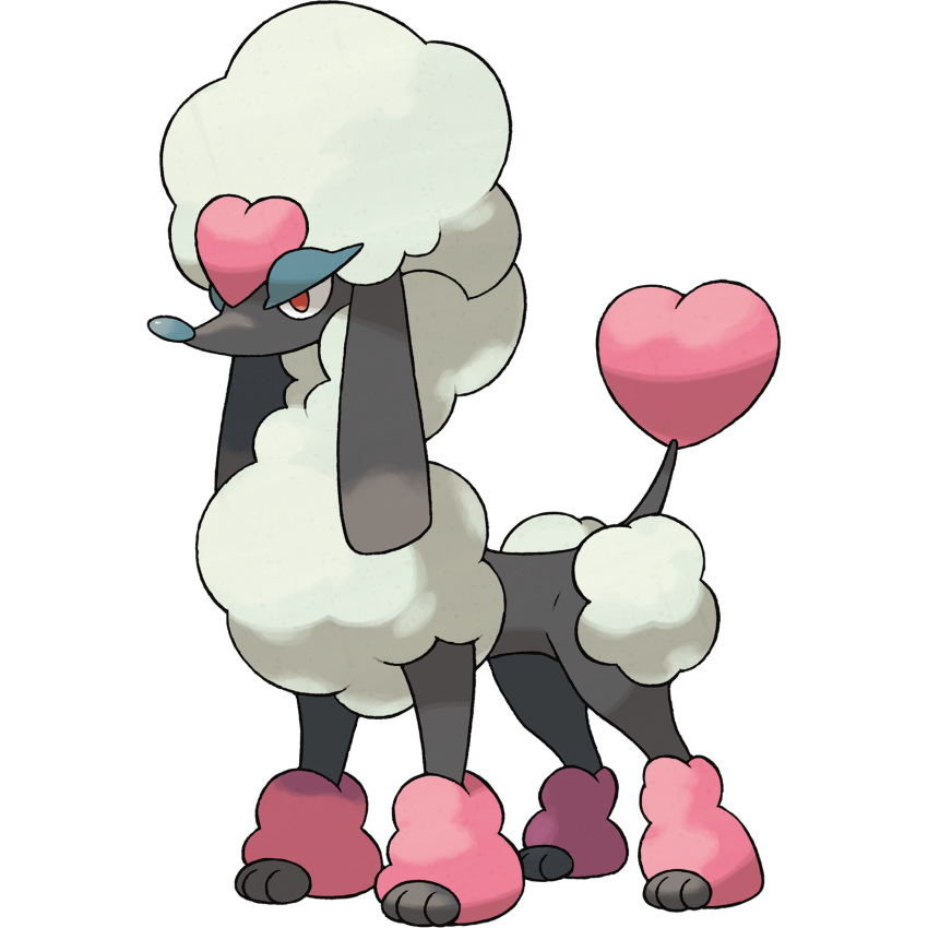 alternate_form, animal_focus, artist_request, dog, full_body, furfrou, furfrou_(heart), highres