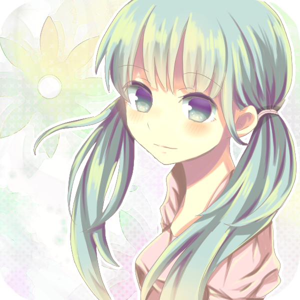 aqua_hair, bad_id, blue_eyes, hatsune_miku, nigoru, portrait, smile, solo
