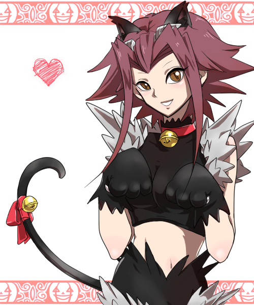 akiza_izinski, animal_ears, bell, cat_ears, catgirl, collar, izayoi_aki, yu-gi-oh!