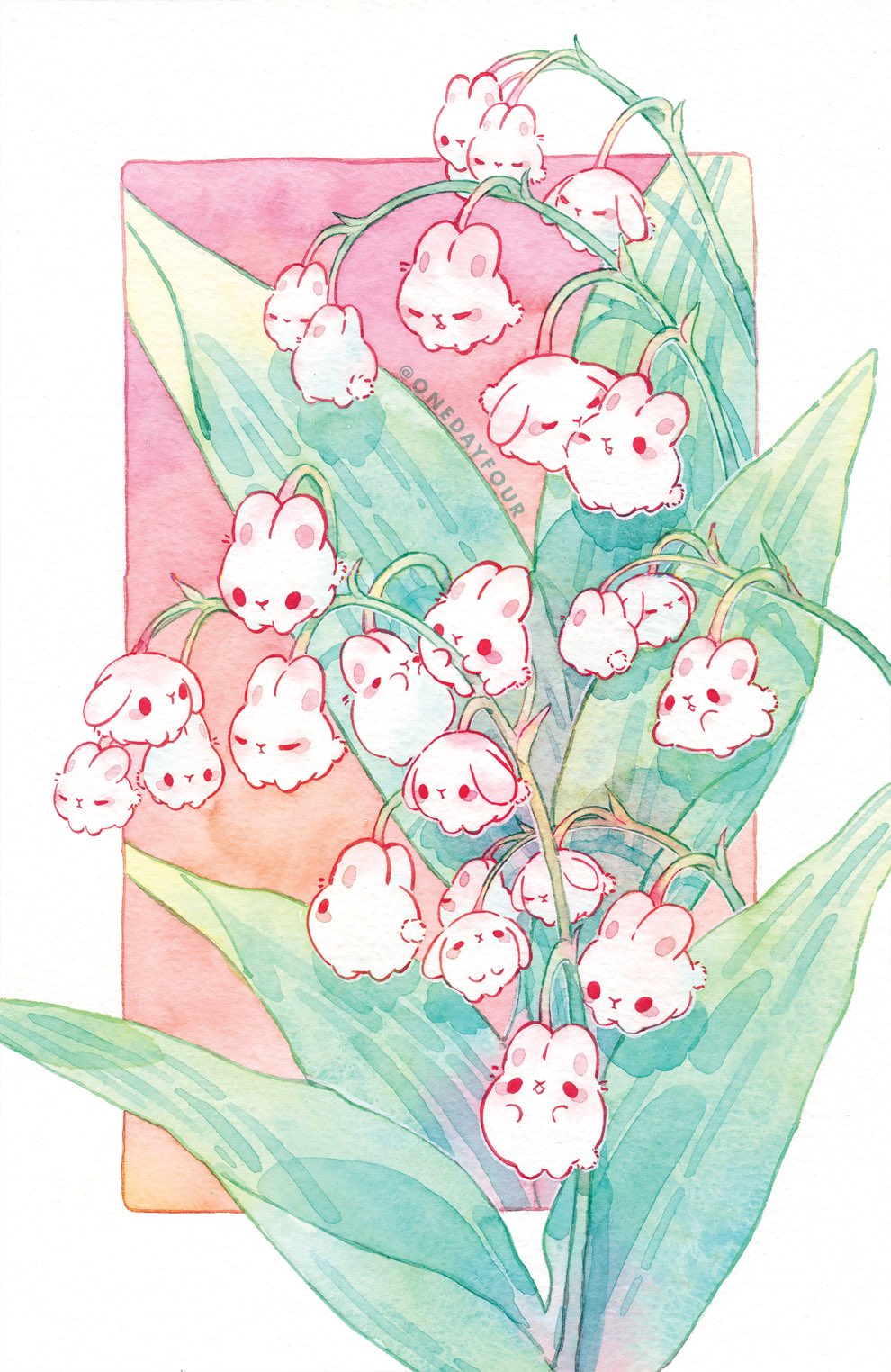 animal, animal_focus, artist_name, flower, fluffy, highres, lily_of_the_valley, no_humans