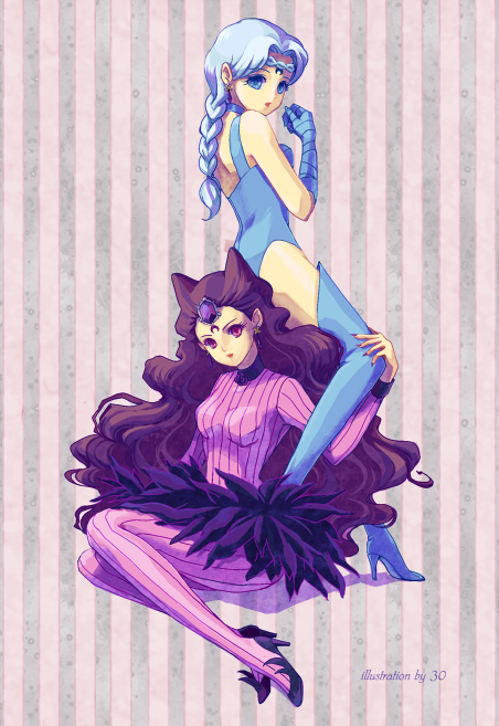 30, beruche, bishoujo_senshi_sailor_moon, black_hair, black_moon_clan, blue_eyes, blue_hair, blue_legwear