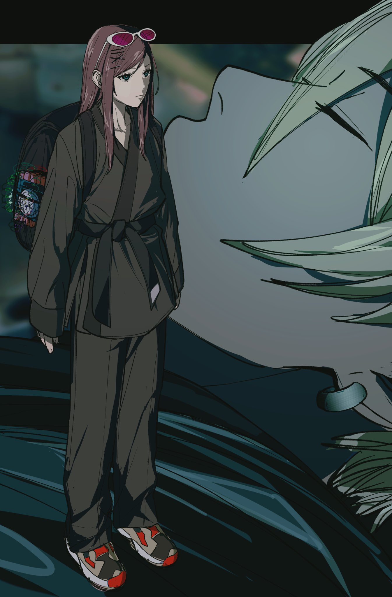 1boy, 1girl, ace_attorney, aged_down, alternate_hairstyle, amikoiiko, analog_clock, apollo_justice:_ace_attorney