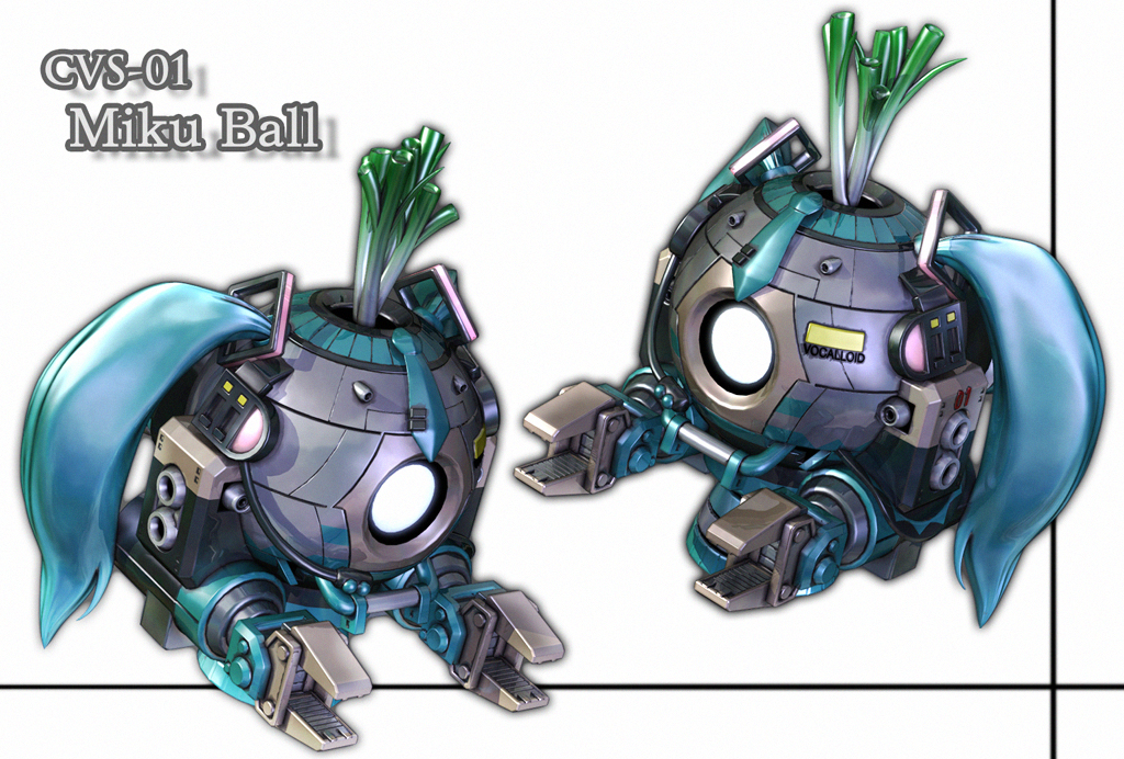 a_mituhashi, ball_(gundam), crossover, fusion, gundam, hatsune_miku, mechanization, mobile_suit_gundam, necktie, parody, spring_onion, twintails, vocaloid