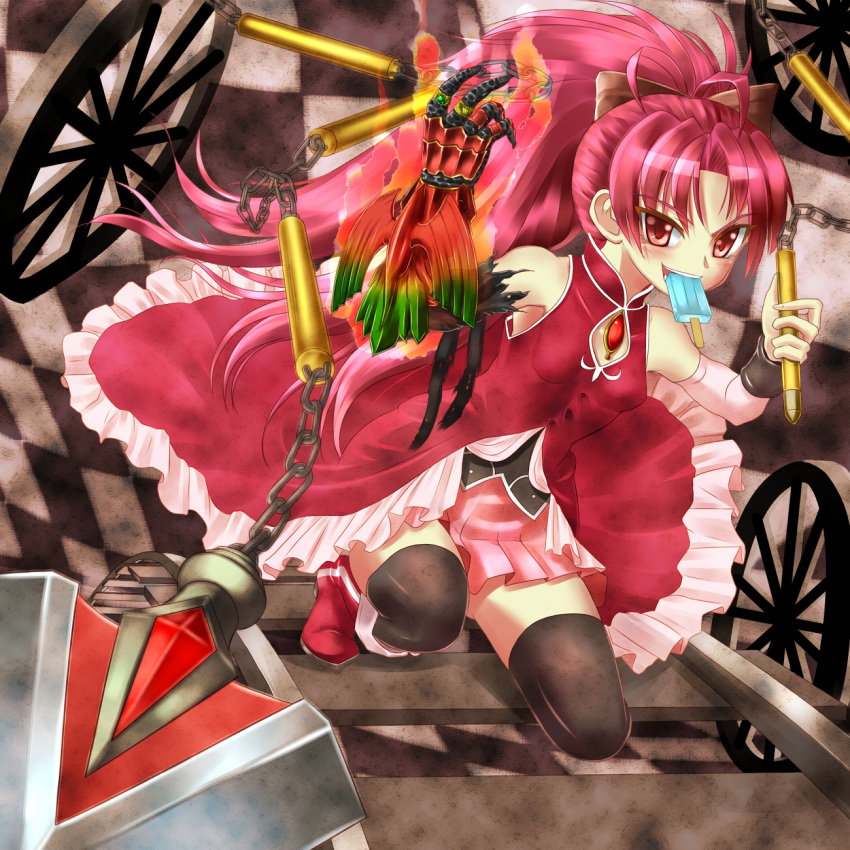 ankh_(ooo), chain, chains, crossover, highres, kamen_rider, kamen_rider_ooo_(series), mahou_shoujo_madoka_magica