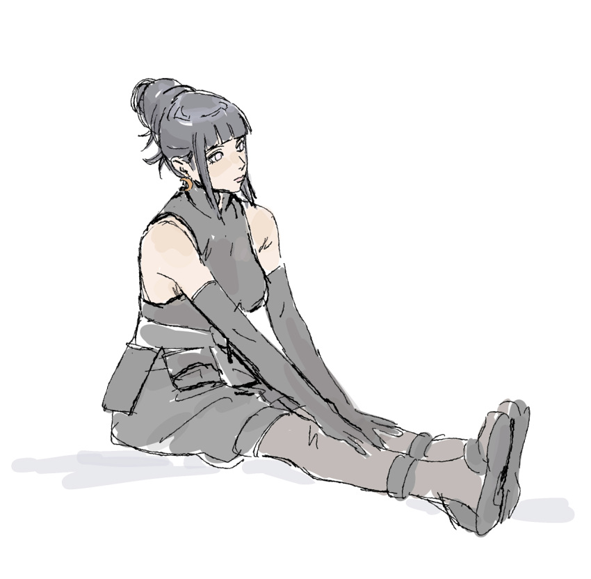 1girl, bare_shoulders, beerenfuchs, black_dress, black_gloves, black_hair, black_pantyhose, blunt_bangs