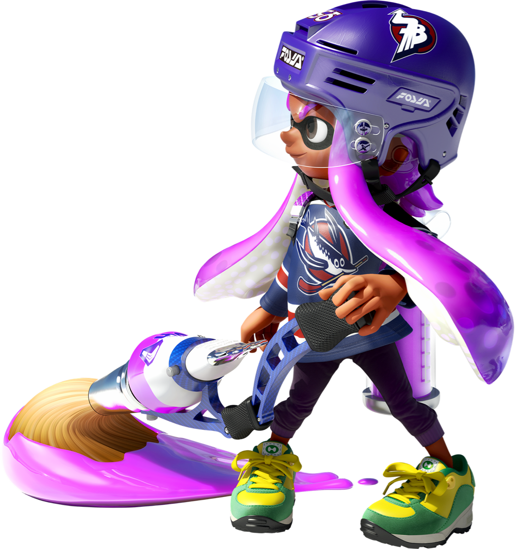 1girl, 3d, blue_shirt, brown_eyes, eye_mask, full_body, gradient_hair, green_shoes