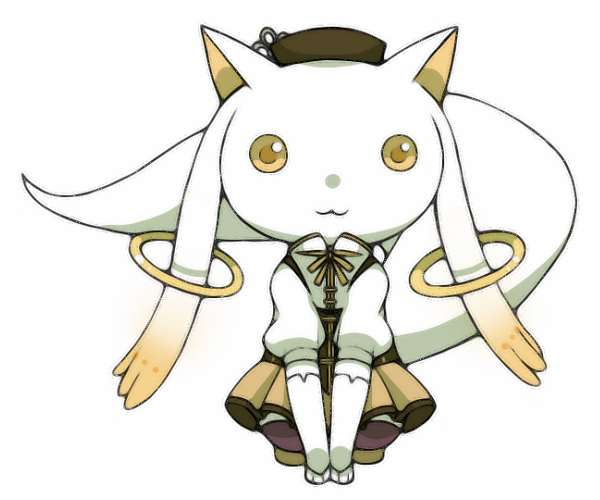 beret, cosplay, detached_sleeves, hat, kyubey, magical_girl, mahou_shoujo_madoka_magica, nagare26