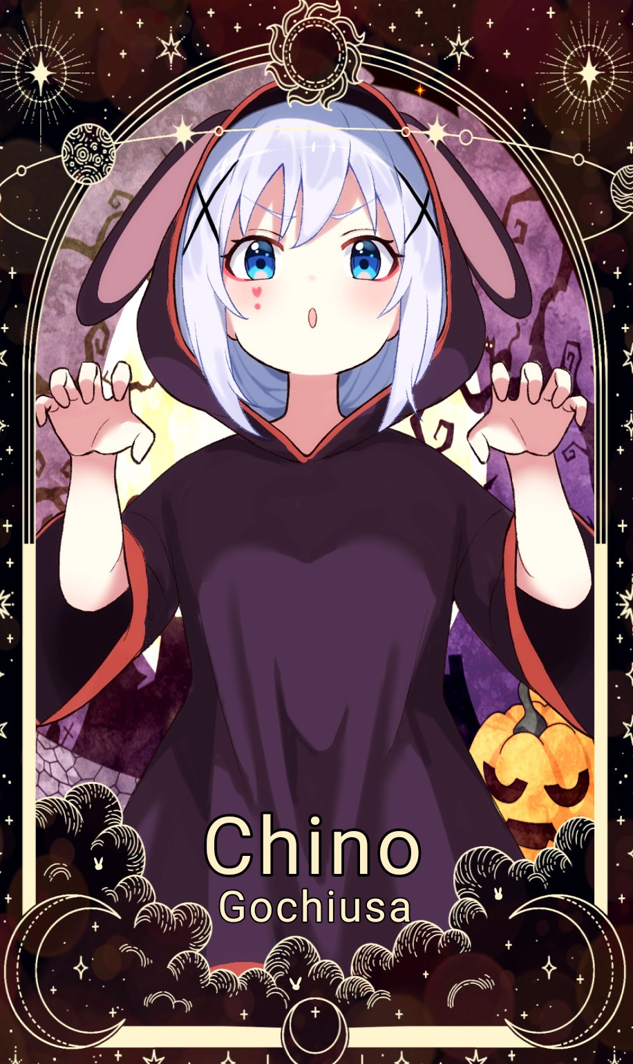 1girl, :o, alternate_costume, animal_ear_headwear, animal_ears, black_robe, blue_eyes, blue_hair