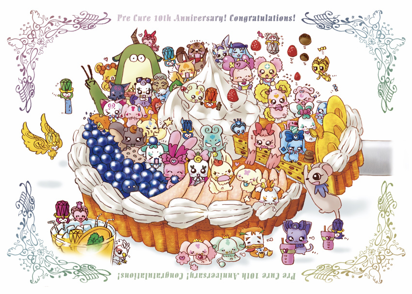 1girl, absurdres, ai-chan_(dokidoki!_precure), akaooni, animal, baby, bird, candy_(smile_precure!)