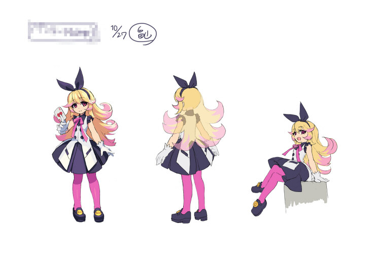 ace_(playing_card), ace_of_hearts, azure_striker_gunvolt, azure_striker_gunvolt_2, black_ribbon, black_skirt, blonde_hair, card