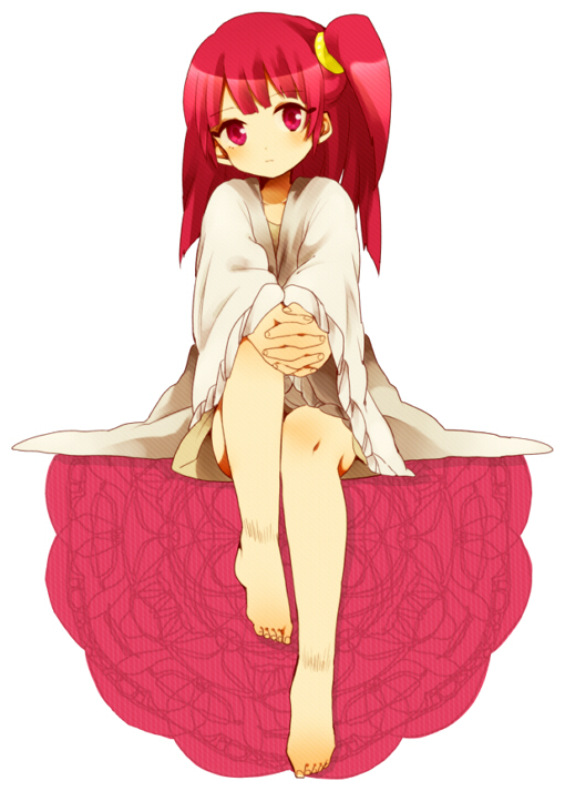 barefoot, feet, hands_clasped, leg_up, legs, magi_labyrinth_of_magic, magi_the_labyrinth_of_magic, morgiana