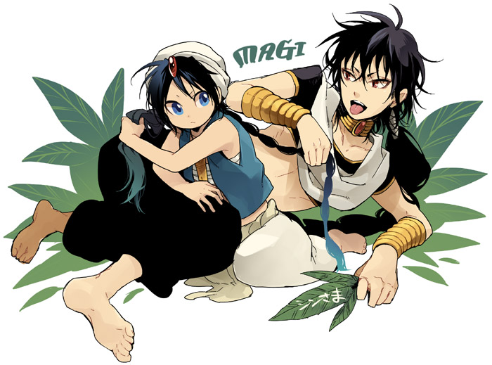 aladdin_(magi), aladdin_(magi_labyrinth_of_magic), barefoot, black_hair, blue_eyes, feet, jewelry, judal