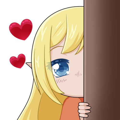 1girl, blonde_hair, blue_eyes, blush, chibi, commission, commissioner_upload, elf