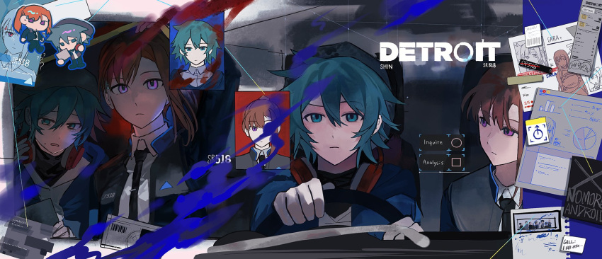 1boy, 1girl, alternate_costume, alternate_eye_color, alternate_universe, android, aqua_eyes, aqua_hair
