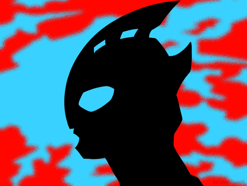 1boy, g_u0401earth, highres, parody, scene_reference, shaded_face, short_hair, silhouette, solo, solo_focus, tokusatsu, ultra_series, ultraman_omega, ultraman_omega_(series), ultraseven_(series), zooming_in