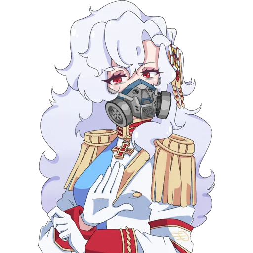 1girl, aiguillette, alpha_(alpha_1918), armband, buttons, collar, cross, cross_pendant