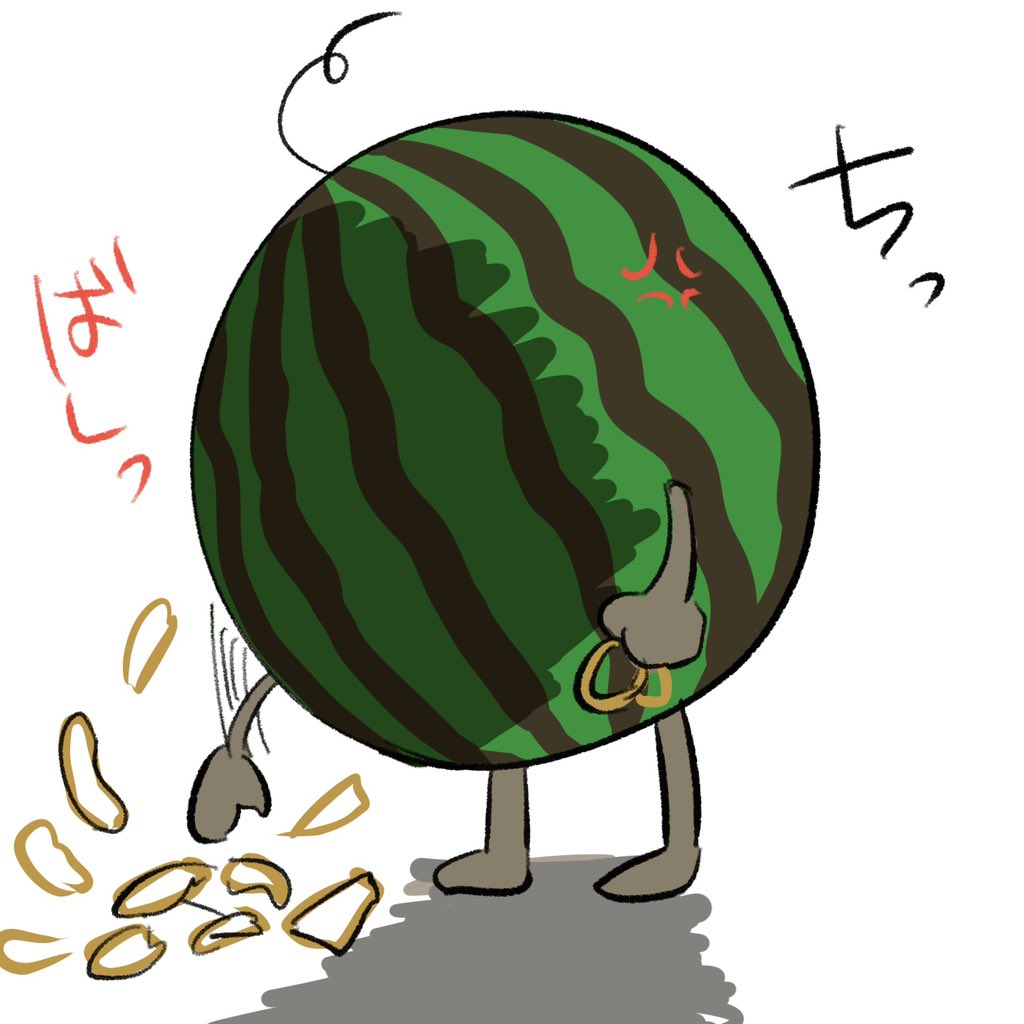 anger_vein, exploding_watermelon_challenge, food, food_focus, fruit, kiritoma, motion_lines, no_humans