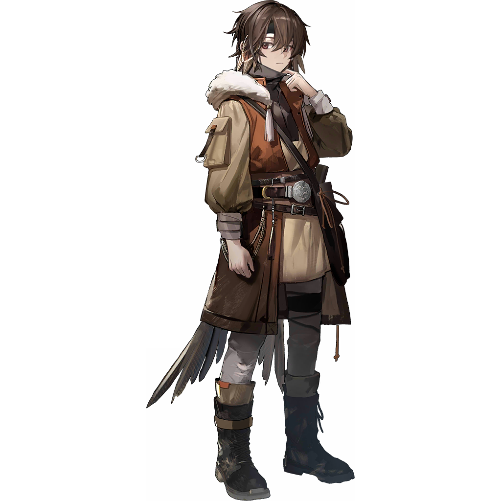 animal_ears, arknights, belt, belt_bag, bird_ears, bird_tail, black_boots, boots