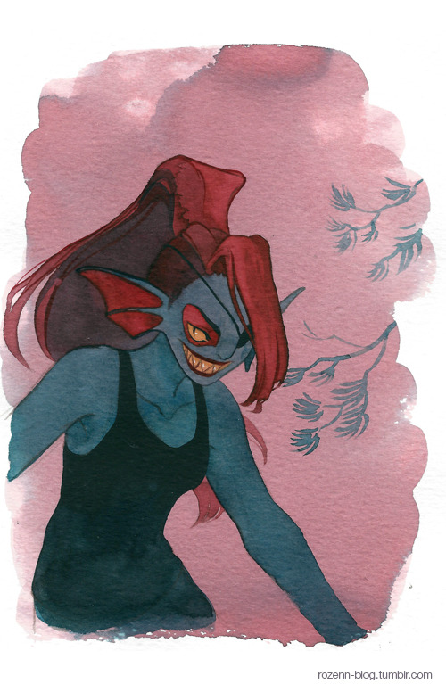 1girl, 2016, 2d, anthro, artist_name, black_eyepatch, black_tank_top, blue_skin