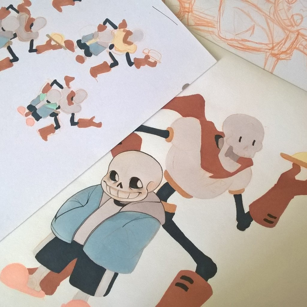 2016, 2boys, 2d, armor, black_shorts, blue_jacket, blue_shorts, boots