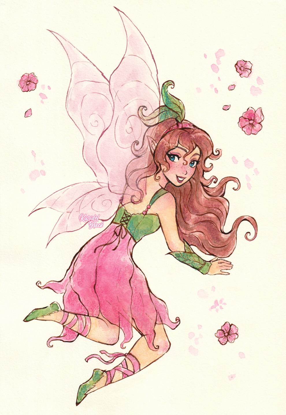 blush, disney_fairies_(book_series), dress, fairy, fairy_wings, flats, flower, hair_ornament
