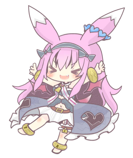 >_<, 1girl, animal_ears, belt, black_hairband, black_jacket, bracelet, chibi
