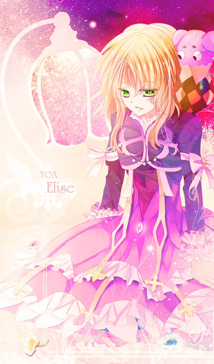 bad_id, blonde_hair, bow, dress, elise_lutas, elise_lutus, green_eyes, jewelry