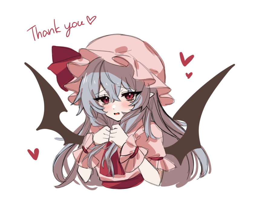 1girl, alternate_hair_length, alternate_hairstyle, ascot, bad_id, bad_pixiv_id, bat_wings, crossed_bangs