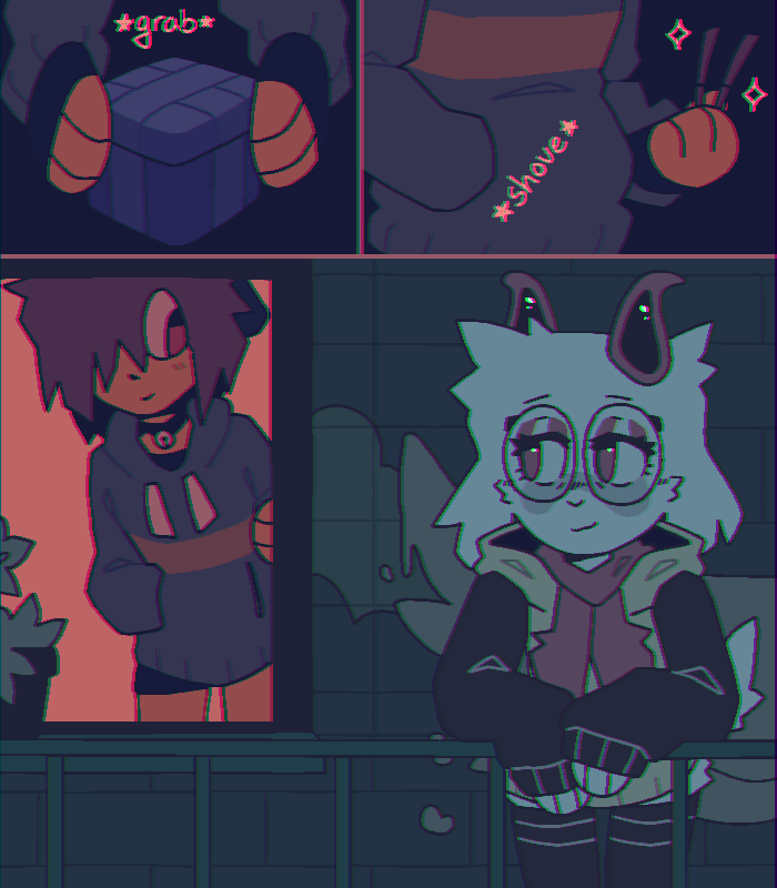 bell_collar, brown_hair, chromatic_aberration, deceased_bunny_(artist), deltarune, glasses, kris_(deltarune), paws