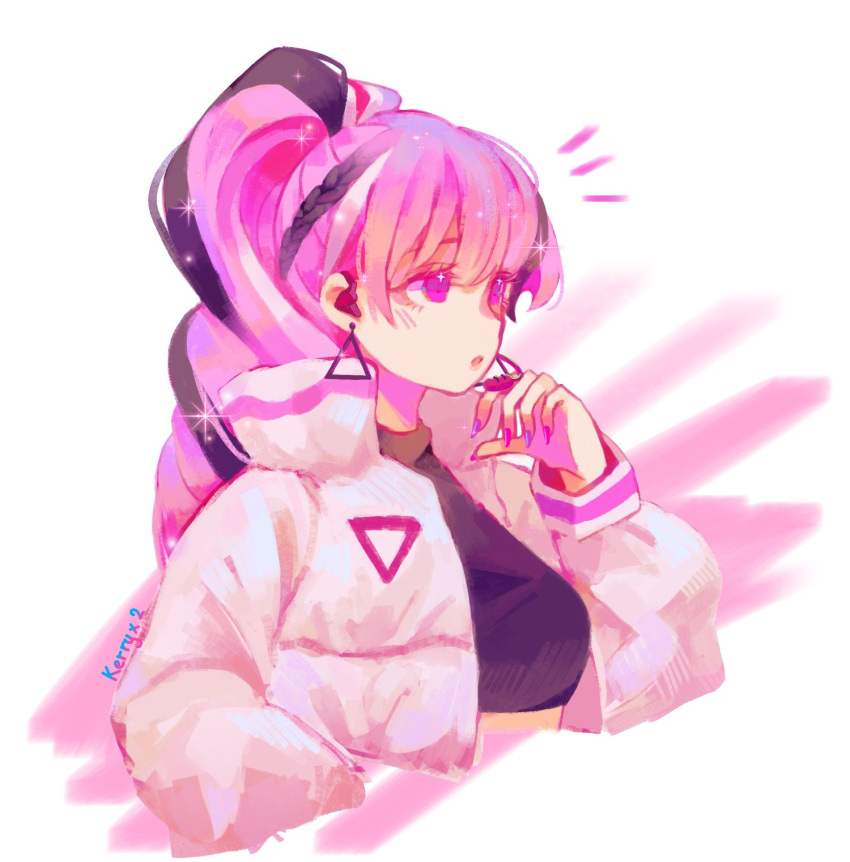 1girl, absurdly_long_hair, bow-shaped_hair, braid, braided_ponytail, cookie_run, cookie_run:_ovenbreak, happy