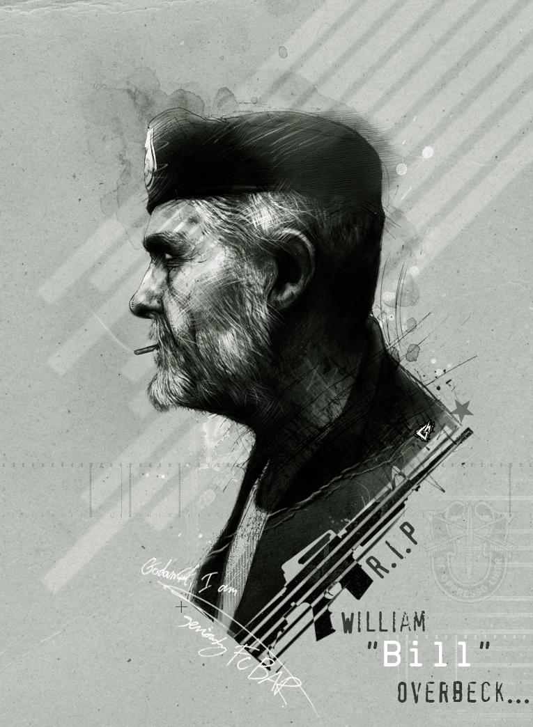 1boy, beard, bill_(left_4_dead), cigarette, cropped_shoulders, facial_hair, from_side, gavade, graphite_(medium), greyscale, hat, left_4_dead, male_focus, manly, military, military_uniform, monochrome, old, old_man, photoshop_(medium), portrait, profile, realistic, signature, smoke, smoking, solo, source_quote, traditional_media
