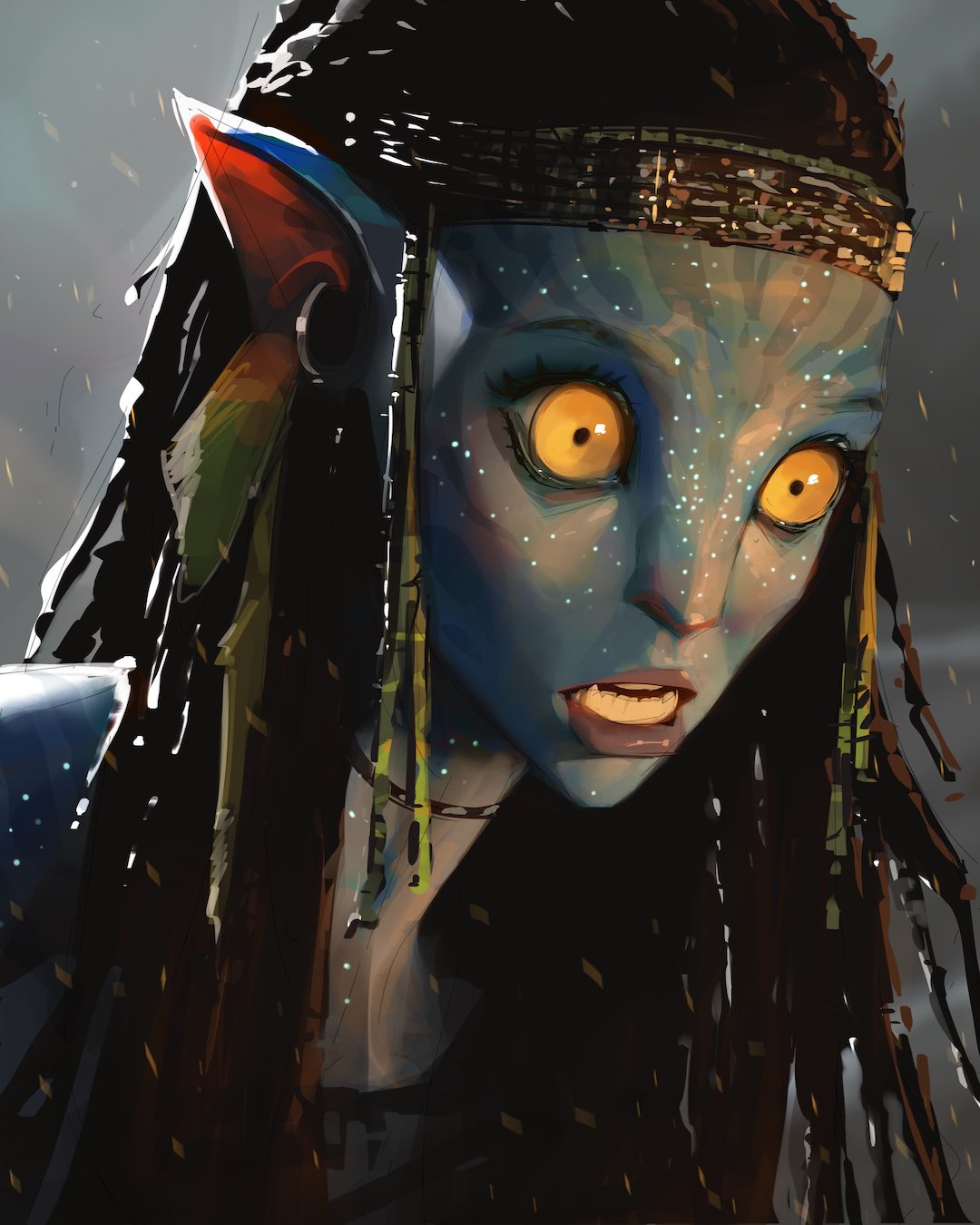 1other, avatar, black_hair, blue_skin, colored_sclera, colored_skin, constricted_pupils, dreadlocks