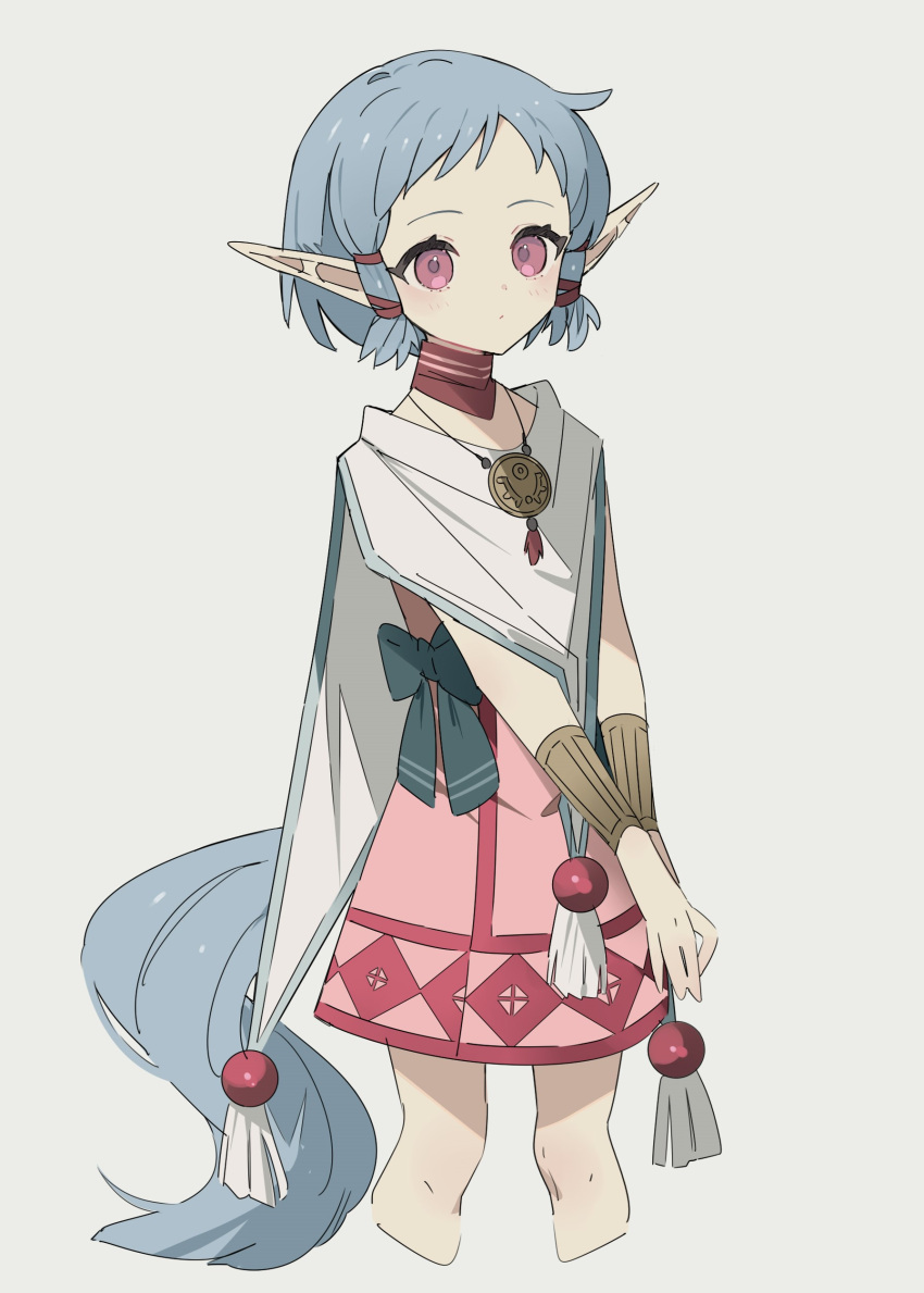 1girl, absurdres, blue_hair, commentary_request, george_man, hair_tubes, highres, isha_(ys)