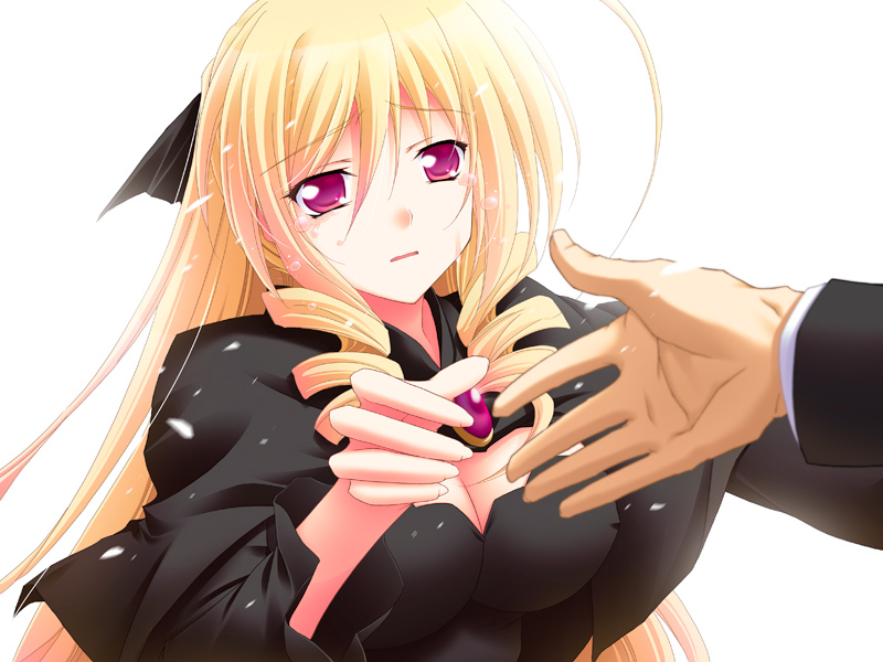 breasts, cleavage, dress, drill_hair, hands, hayate_no_gotoku!, long_hair, reaching