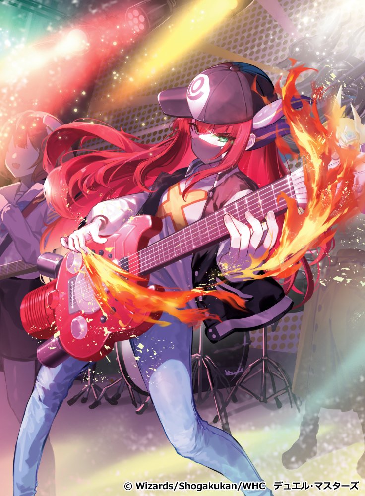 1girl, baseball_cap, black_hat, black_jacket, black_mask, copyright_notice, denim, dqn_(dqnww)