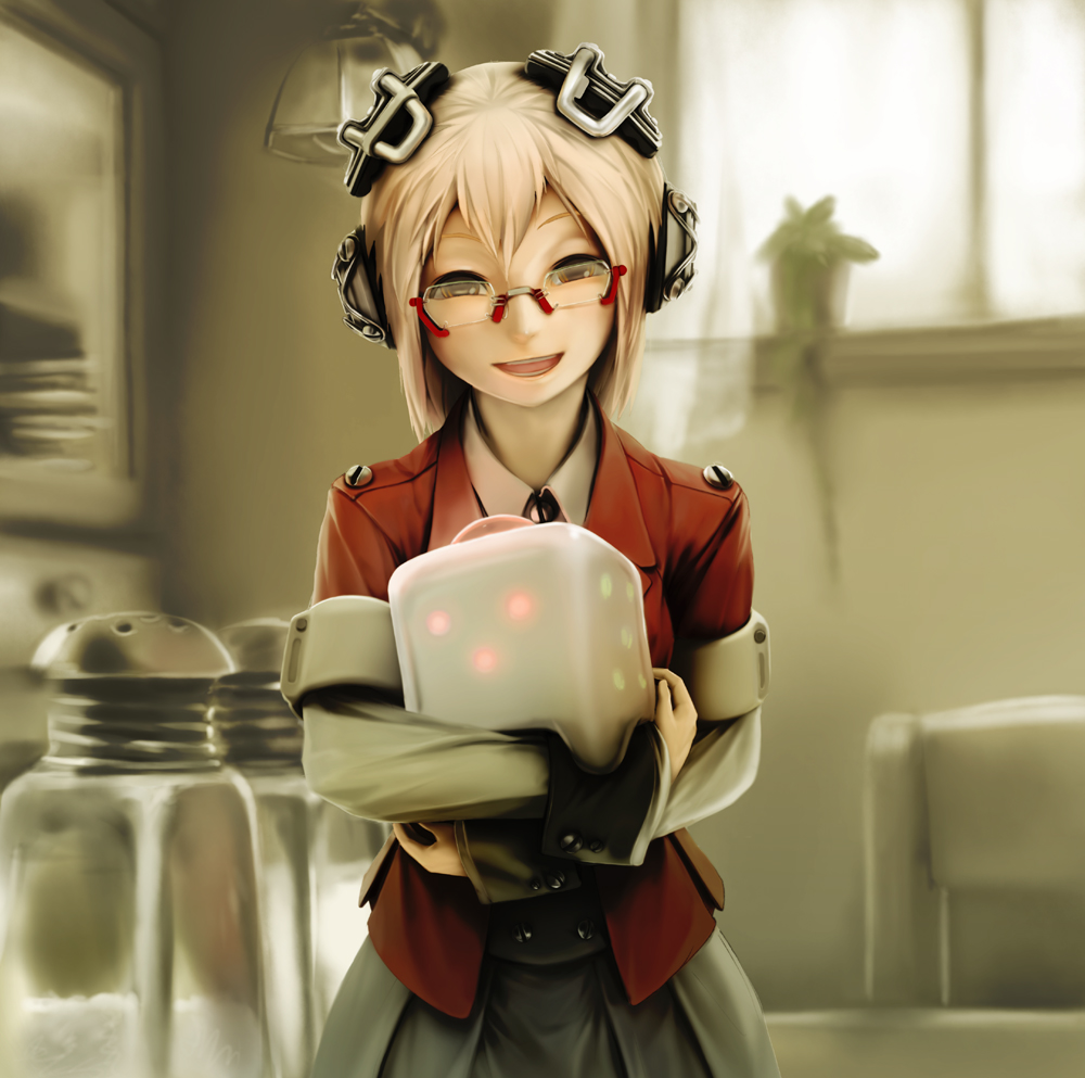 brown_eyes, dice, glasses, kitchen, long_hair, nekoita, open_mouth, original